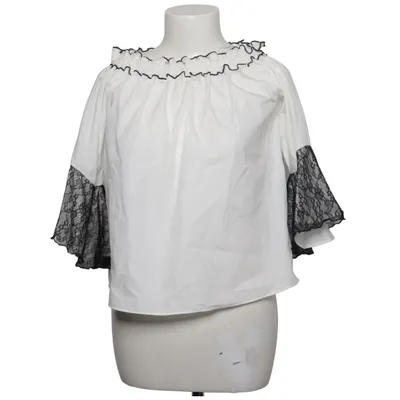 Bluse (Hvid, Sort) fra Zara Basic Collection Bomuld