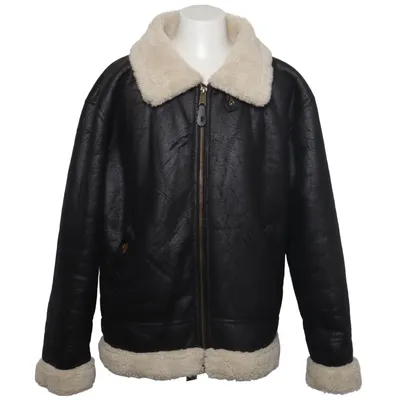 Shearling Jacke (Schwarz, Beige) von Alpha Industries Polyester