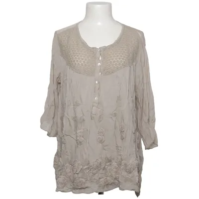 Blouse (Beige) van Colorine Katoen, Zijde