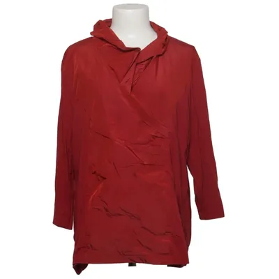 Blouse portefeuille (Rouge) de Gina Laura Collection Coton, Élasthane