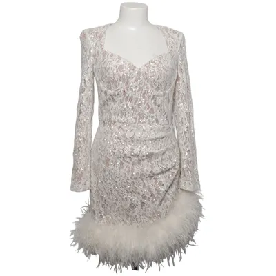 Cocktailkjole (Hvid) fra Nadine Merabi Bomuld, Elastan, Fjer, Lyocell, Polyamid, Polyester, Viscose