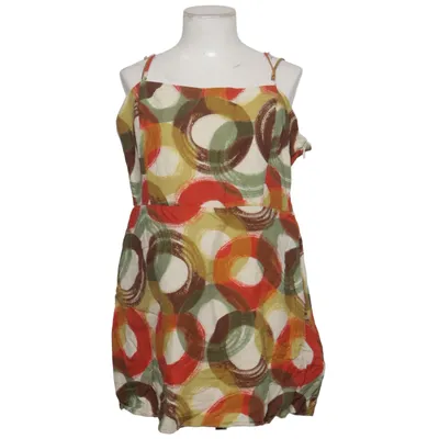 Dress (White, Multicolored) from adL Cotton, Linen, Viscose