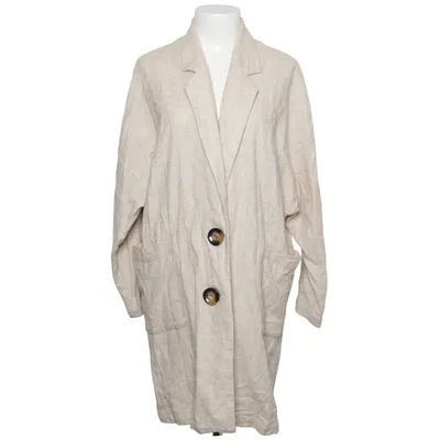 Frakke (Beige) fra Zara Bomuld, Linned, Viscose