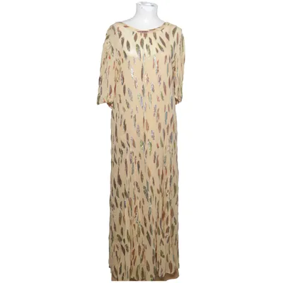 Långklänning (Beige, Flerfärgad) från Never Fully Dressed Polyester, Viskos