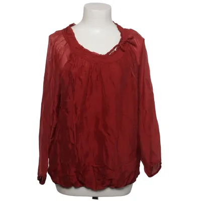 Blouse (Rood) van Julia Wang Elastaan, Zijde, Viscose
