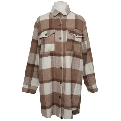 Overshirt (Brown, White) from New Collection Polyester, Wool