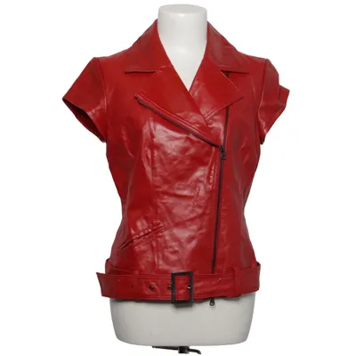 Bikerjacka (Röd) från Alba Moda Skinn, Polyester, Viskos
