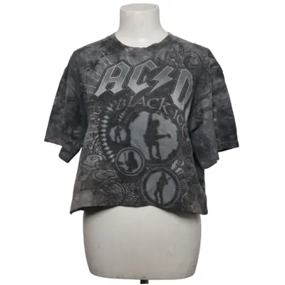 Crop Top (Schwarz, Grau) von Liquid Blue Baumwolle