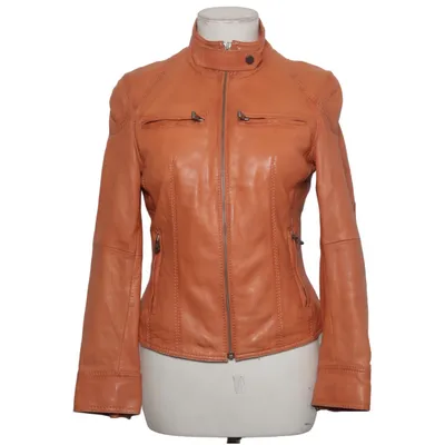 Veste en cuir (Marron) de Jilani Collection Cuir, Polyester, Viscose