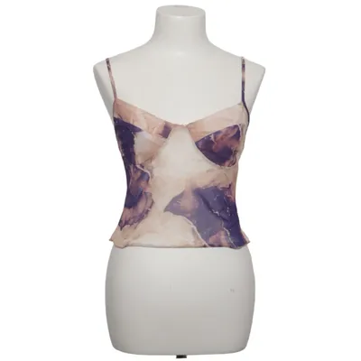 Crop top (Lilla, Beige, Flerfarvet) fra Vera & Lucy Elastan, Polyester
