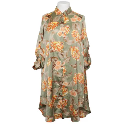 Skjortekjole (Grøn, Orange, Flerfarvet) fra Malu Polyester