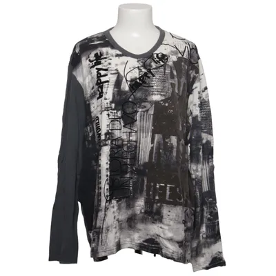 Long sleeve T-shirt (Gray, Black, White) from Desigual Cotton