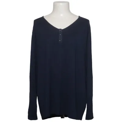 Henley T-shirt (Blå) fra B2 Clothing Co. Bomuld, Elastan, Viscose