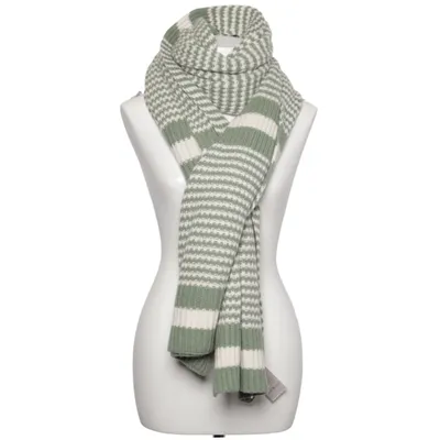 Écharpe (Vert, Blanc) de Lieblingsstück Coton, Polyamide, Laine