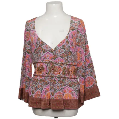 Wikkelblouse (Roze, Lila, Oranje) van Plenty Zijde