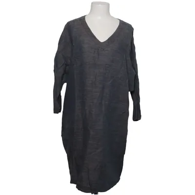 Dress (Gray, Blue) from Cotélac Cotton, Linen