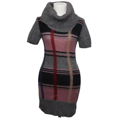 Robe à col roulé (Gris, Rose, Multicolore) de Last Woman Acrylique, Mohair, Laine