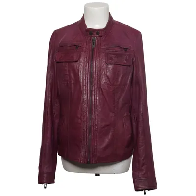 Läderjacka (Lila) från Image Bomull, Skinn, Polyester