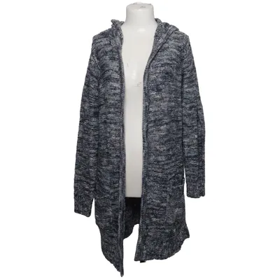Strickjacke (Blau, Weiß, Grau) von Jean Pascale Acryl, Metallfaser, Polyester