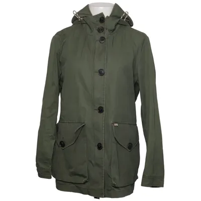 Parka (Green) from Luis Trenker Cotton, Leather