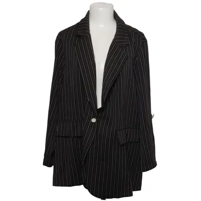 Blazer (Zwart, Wit) van Shein Curve Elastaan, Polyester, Viscose