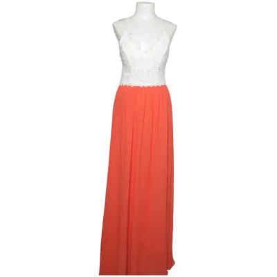 Långklänning (Orange, Vit) från Showny Polyester