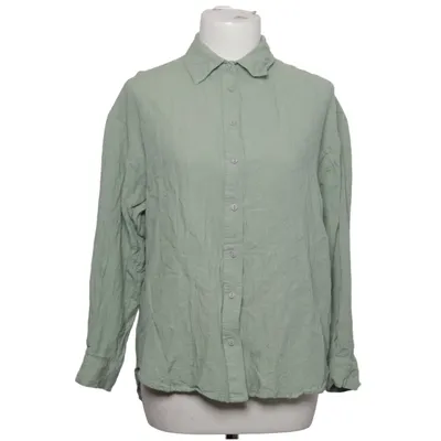 Shirt (Green) from Stradivarius Cotton, Linen, Viscose