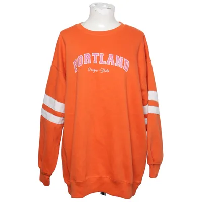 Sweatshirt (Oranje, Wit) van Infinity Woman Katoen, Polyester