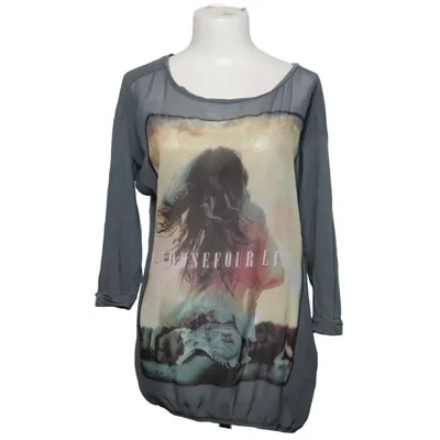 T-shirt à manches longues (Bleu, Multicolore) de Decay Coton, Modal