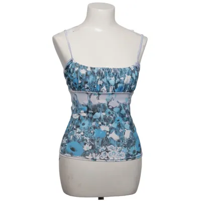 Tank Top (Blue, White) from Naked Eyes Elastane, Polyester