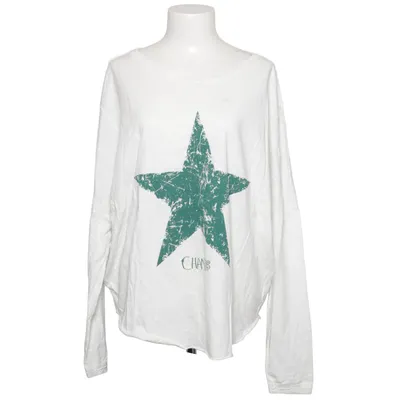 T-shirt à manches longues (Blanc, Vert) de Chantal. B Coton