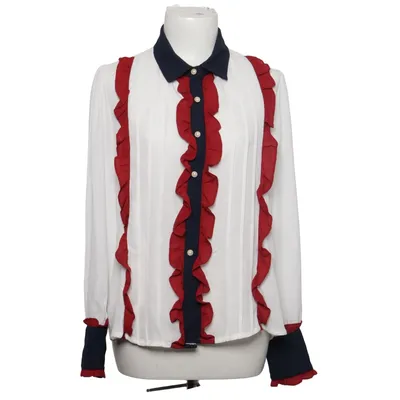 Blouse (White, Blue, Red) from Active Usa Polyester