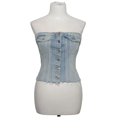Tube top (Blauw) van Zara Katoen, Elastaan
