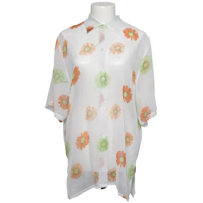 Kortärmad skjorta (Vit, Flerfärgad) från Axara Polyester