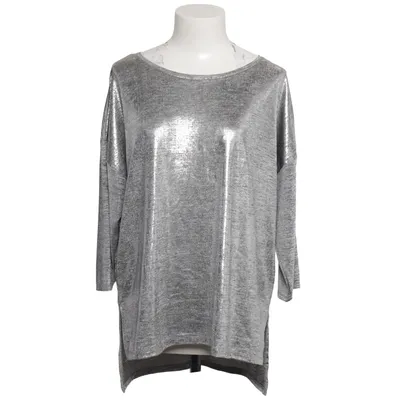 Langærmet t-shirt (Sølv) fra Takko Fashion Elastan, Polyester