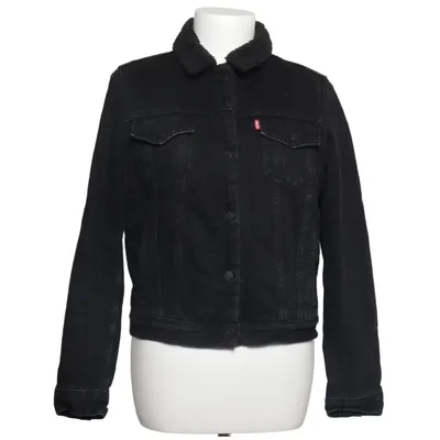 Foret Jeansjakke (Sort) fra Levi's Premium Bomuld, Kunstpels
