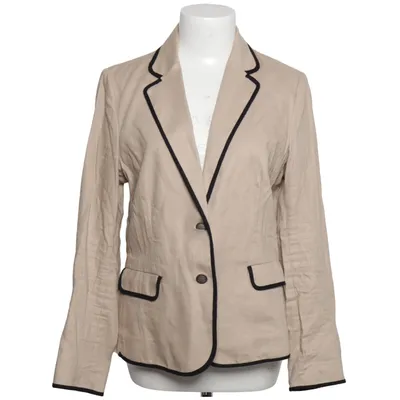 Blazer (Beige, Zwart) van Mango Suit Katoen, Linnen