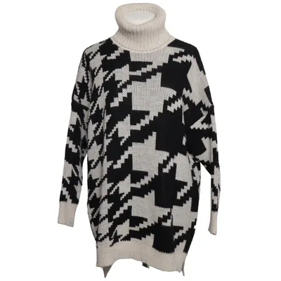 Turtleneck (Black, White) from Zauberstern Acrylic, Cotton