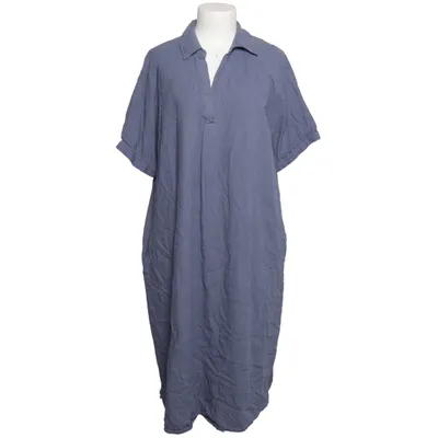 Jurk (Blauw) van Ulla Popken Linnen, Viscose