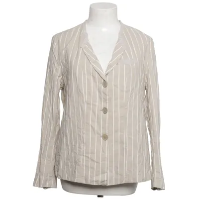 Blazer (Beige, Wit) van Zucchero Katoen, Linnen, Zijde, Viscose