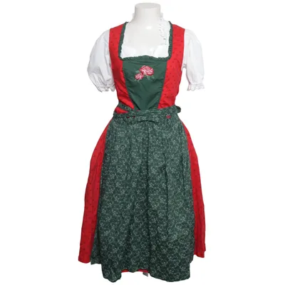 Dirndl (Rouge, Vert, Blanc) Coton, Polyester