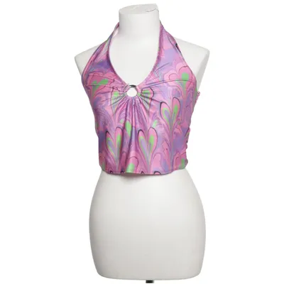 Halterneck top (Pink, Lilla, Grøn) fra Urban Outfitters Elastan, Polyester
