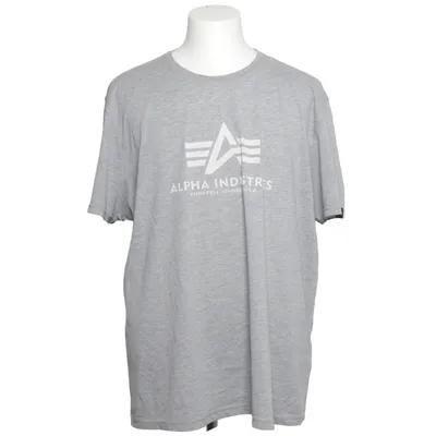 T-shirt (Grå) från Alpha Industries Bomull, Polyester