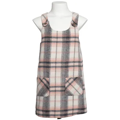 Dungaree dress (White, Gray, Pink) from F&F Kids Acrylic, Polyamide, Polyester, Wool