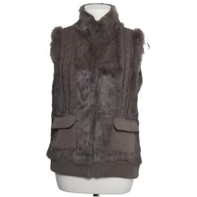 Bont gilet (Grijs) van Oakwood Acryl, Polyester, Konijnenbont, Wol