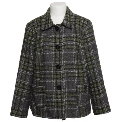 Blazer (Gray, Green, White) from Alessa W Collection Acrylic, Cotton, Linen, Polyester, Wool