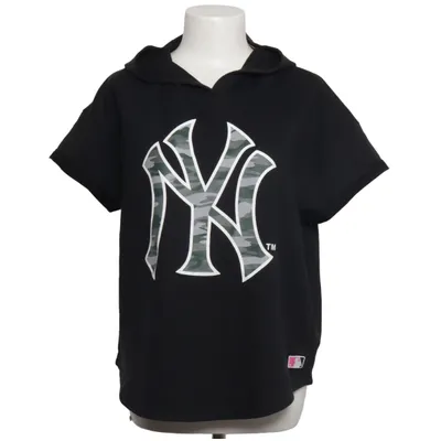 Short sleeve hoodie (Black) from Major League Baseball Cotton, Polyester