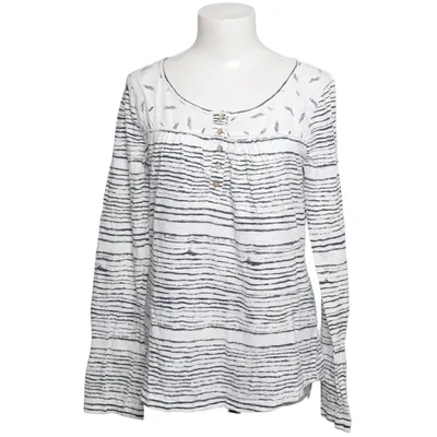 Blouse (White, Blue) from Beacan Cove Cotton