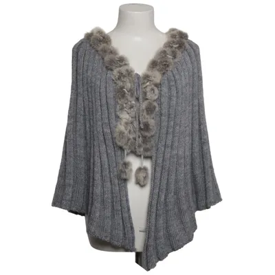 Poncho (Grå) fra Angelina Akryl, Mohair, Uld