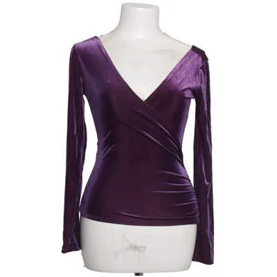 Wrap blouse (Purple) from Moda International Elastane, Polyester
